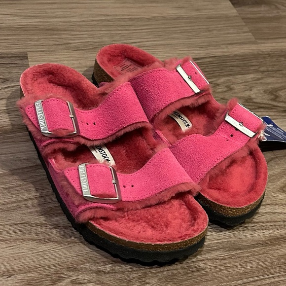 Birkenstock Arizona Shearling - Suede Shoes - Picture 6 of 12